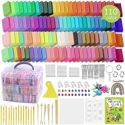 PeacePeo Polymer Clay Kit 215 Pcs Oven Bake Clay 110 Colors by PeacePeo