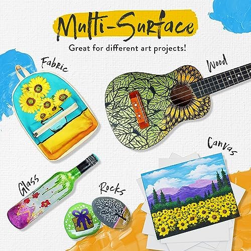 Chalkola 40 Acrylic Paint Set for Adults with 24 Acrylic Paints Kit (22ml) - Image 4