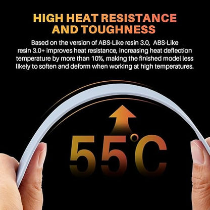 ELEGOO ABS-Like Resin 3.0+, Upgraded 3D Printer Photopolymer Resin, Higher Heat-Resistance Fast Curing High Precision Non-Brittle, Clear Red 2000g