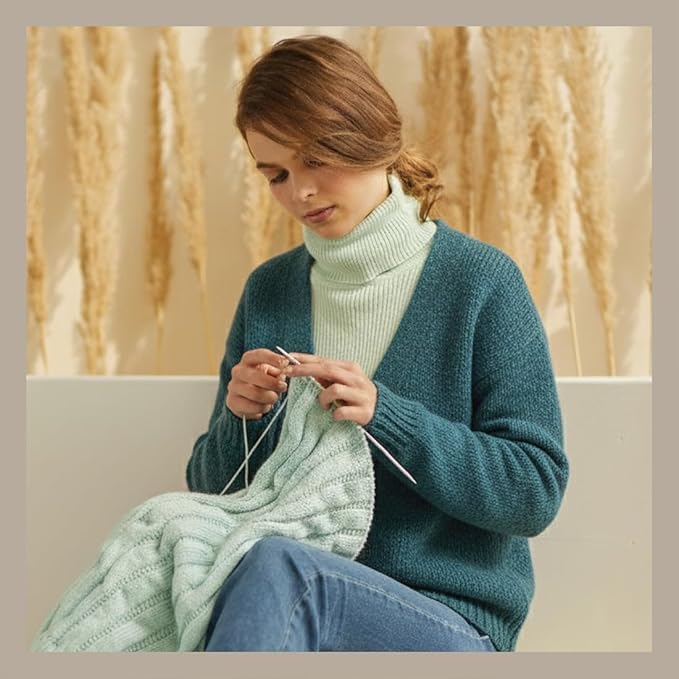 KnitPro Symfonie Hand Dyed Yarn | Extra Fine Merino Wool & Polyamide Blend for Knitting & Crocheting, Fingering Weight, Oeko-TEX Certified 400m, 100g Skein | Terra Semi-Solid Peacock Green