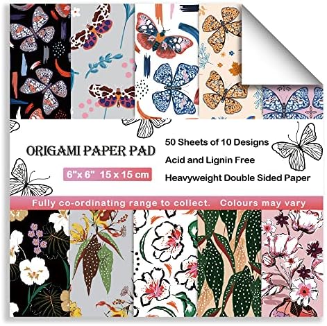 Origami Paper 6x6" Double Sided 50 Sheets 10 Colors Origami Kit,Craft Paper - Image 6