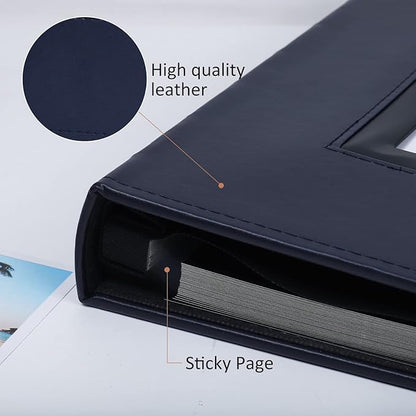 RECUTMS Self Adhesive Scrapbook - 60 Page Magnetic Inner Photo Album for Wedding, Family, Baby & Anniversary - Holds 3x5, 4x6, 5x7, 6x8, 8x10 Photos