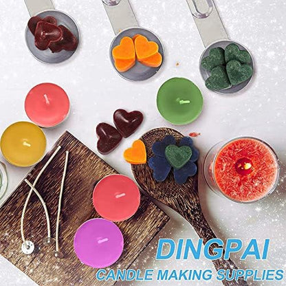 DINGPAI Candle Making Supplies, Candle Make Pouring Pot, Wicks & Soy Wax - Image 6