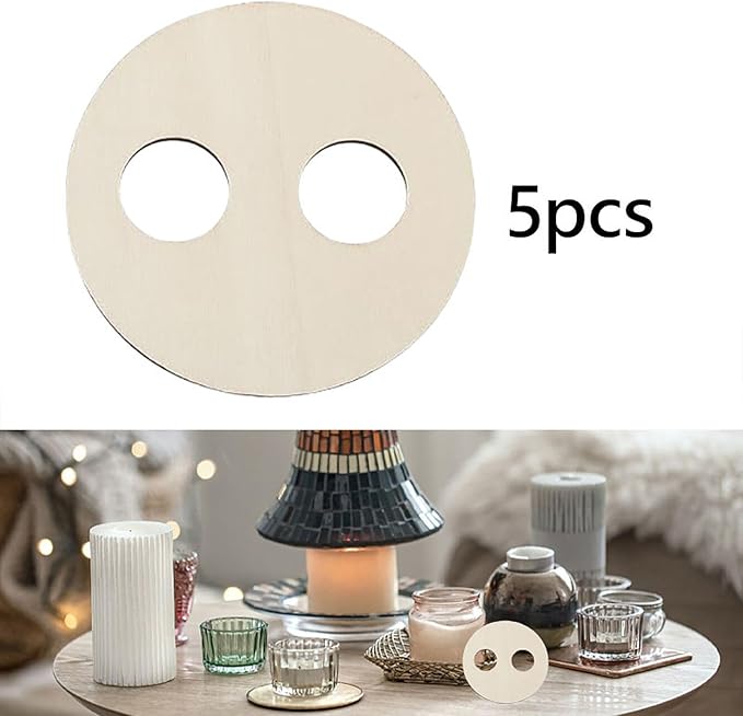 5X Wooden Wick Centering Tool Practical Round Easy Use Manual Tool Candle Wick Stabilizer for Candle DIY Making Home Use, B