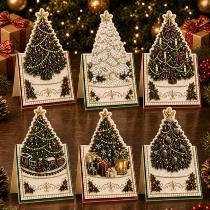 6 Pack Christmas Diamond Painting Cards, DIY 3D Pop-Up Greeting Set by Unknown