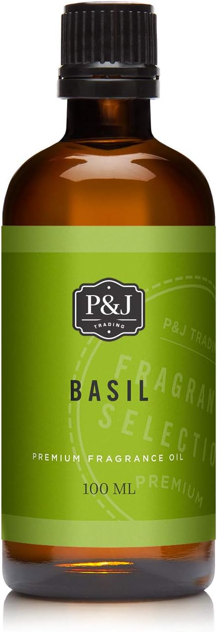 P&J Trading - Basil Scented Oil 100ml - Fragrance Oil for Candle Making, Soap Making, Diffuser Oil