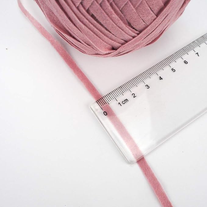 NICEEC 3 Packs Kraft Paper Yarn- Soft Raffia Ribbon Yarn for Crocheting & Knitting, Polyester, DIY Weaving - Total 474yds, 5.3oz - Pink