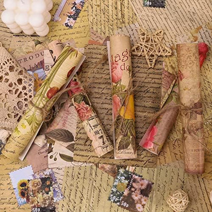 GNILLKO 300 PCS Vintage Scrapbook Supplies Kit - Image 4