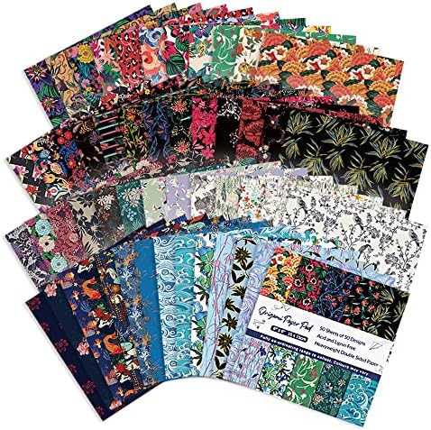 Origami Paper 6x6" Double Sided 100Sheets 50Colors Origami Kit,Craft Paper by Mifuner