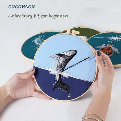 COCOMOX Embroidery Kit for Beginners, Hand Embroidery Stiches Practice Kit - Image 3