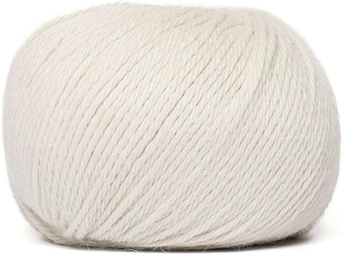 100% Baby Alpaca Yarn Wool Set of 6 Skeins (300 Grams) DK Weight - Made in Peru - Heavenly Soft and Perfect for Knitting and Crocheting (Alabaster White, DK - 6 Skeins)
