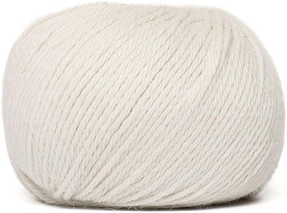 100% Baby Alpaca Yarn Wool Set of 6 Skeins (300 Grams) DK Weight - Made in Peru - Heavenly Soft and Perfect for Knitting and Crocheting (Alabaster White, DK - 6 Skeins)
