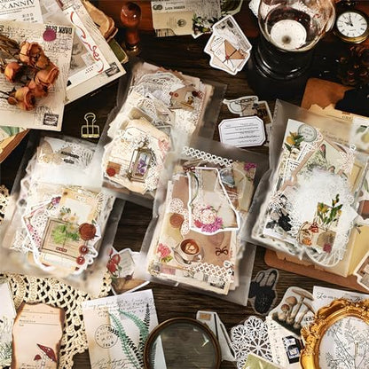 Teniinet 260 PCS Vintage Scrapbooking Supplies Kit for Beginners (Flowers) - Image 6