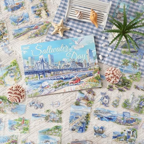 Summer Landscape PET Sticker Book, Diecut Stickers for Journaling - Image 2