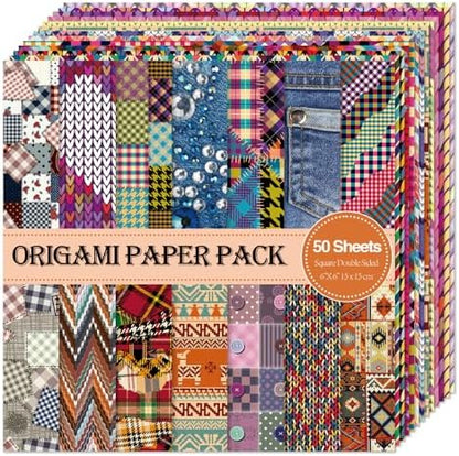 6x6" Origami Paper,50Sheets Double Sided Colored Paper,Square Craft Paper - Image 7
