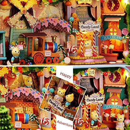 Spilay Dollhouse Miniature with Furniture,DIY Dollhouse Kit Mini Iron Box Theater,1:24 Scale Creative Room Best Birthday Gift for Adult Lover Girl Friend Birthday Gift (Q09) - Image 5