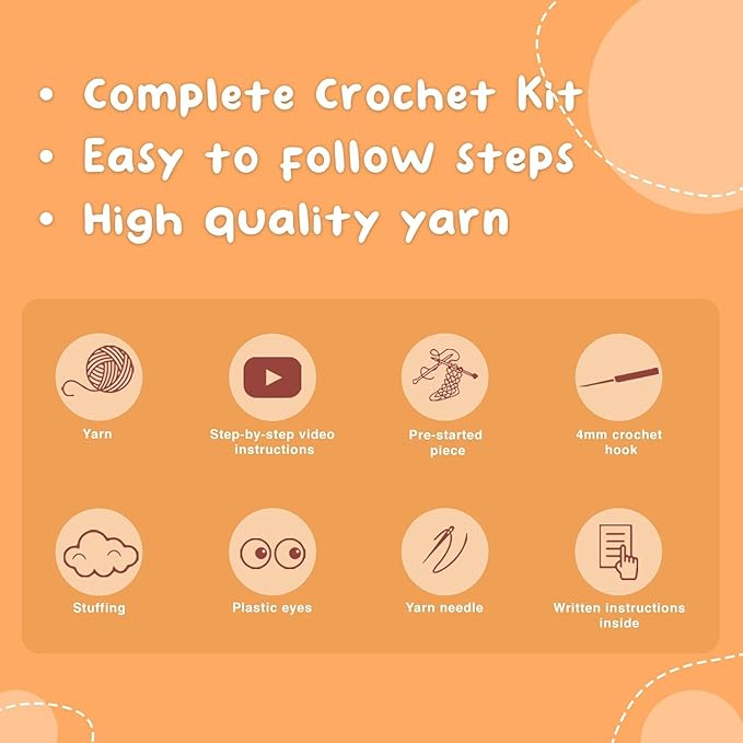 Penguin Crochet Kit | for Beginners, Couples, Date Night, Teen, Adults, Anime, & Animal Lovers | DIY Gift Kit | Instructions, Yarn, Hook, Pattern, Video & Written Tutorial | Arts & Crafts for Adults