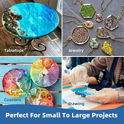 TAKIMO 2 Gal Crystal Clear Epoxy Resin Kit, 1:1 Self-Leveling, Bubble Free - Image 6