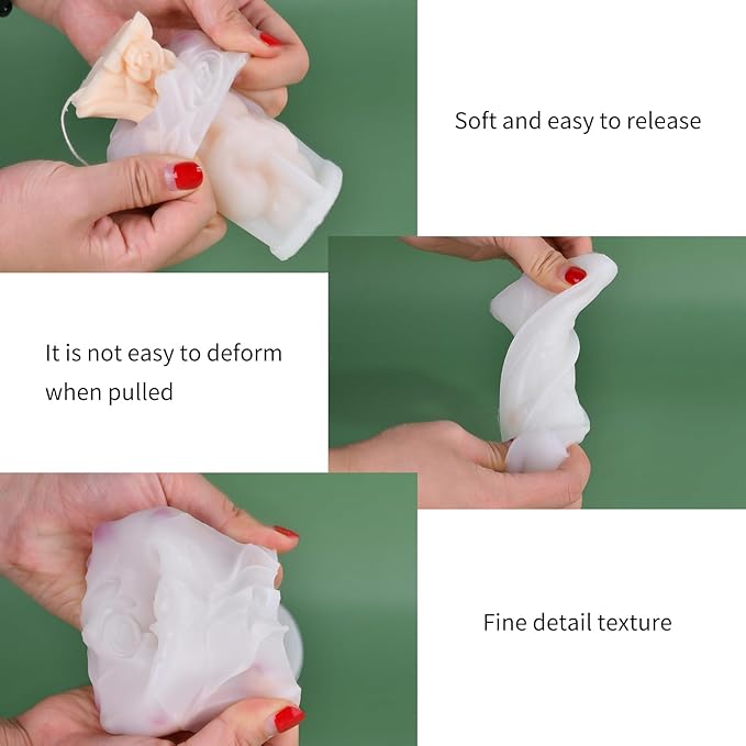 2Pack Loving Portrait Silicone Candle Molds,Embracing Couple Portrait Mold for Candle Craft Making Gift Decoration,Epoxy Resin Wax Mold Silicone Mould