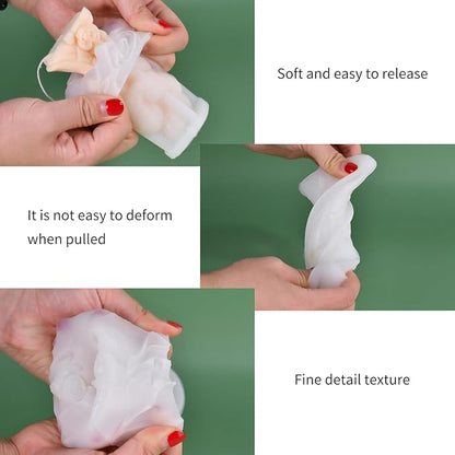 2Pack Loving Portrait Silicone Candle Molds,Embracing Couple Portrait Mold for Candle Craft Making Gift Decoration,Epoxy Resin Wax Mold Silicone Mould