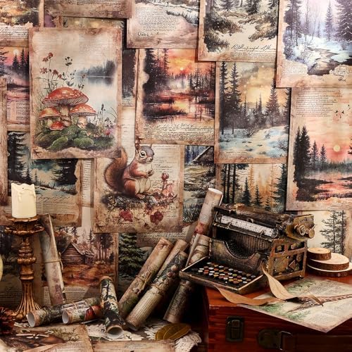 icceemee 160 Sheets of Nature Scrapbook Paper, journaling Scrapbook Supplies Craft Collage Paper Set, Junk Journal Bullet Journal Poster Room Decor for Card Making Decorative Gifts - Image 3