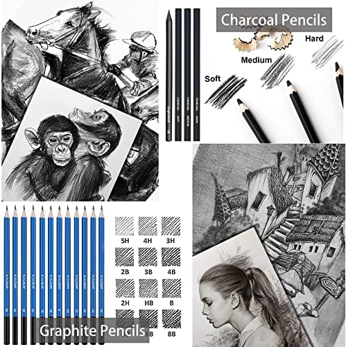 KALOUR 96 Premium Drawing Pencil Set,including 72 Colored pencil and 24 sketch kit, for Drawing,sketching and Coloring Books,Art Supplies for Beginner,Artists and Adults - Image 4