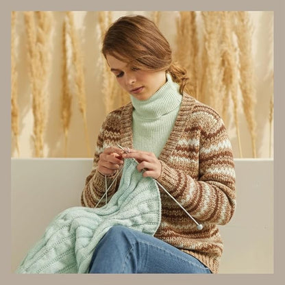 KnitPro Symfonie Hand Dyed Yarn | Extra Fine Merino Wool & Polyamide Blend for Knitting & Crocheting, Fingering Weight, Oeko-TEX Certified 400m, 100g Skein | Terra Variegated Mocha