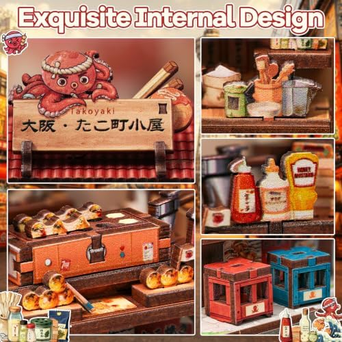 DIY Miniature Dollhouse Kit for Beginners, Mini House Book Nook Kit for Teens, 3D Wooden Puzzle, Japanese Booknook Bookshelf Desktop Home Decor, Tiny Crafts Gift for Adults&Teens, 146 Pieces - Image 4