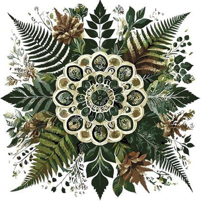 ColourMost's Original Paint by Numbers Kits-Serenity Mandalas-Botanical#02 (16"x16" / 40x40cm) Includes Paints, Canvas, and Brushes, Perfect for Beginners and Advanced Painters (Unframed Canvas) by Unknown