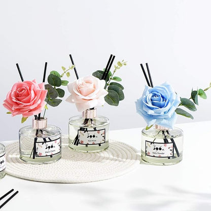 396 st. Rose Flower Reed Diffuser, Red Rose, 200ml(6.7oz) / Reed Diffuser Sets, Home Fragrance, Scented Oils, Home & Bathroom Décor