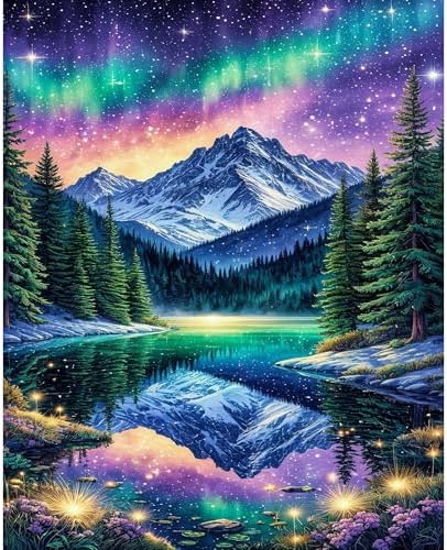 Arttoplus Starry Night Paint by Numbers Kit for Adults Beginner 16x20 inch by Arttoplus