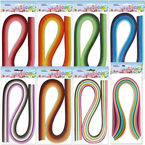 JUYA Paper Quilling Kit 960 Strips with 12 Tools, Glue, Pink Set, 3mm - Image 2