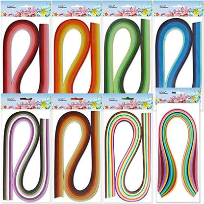 JUYA Paper Quilling Kit 960 Strips with 12 Tools, Glue, Pink Set, 3mm - Image 2