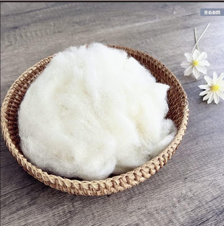 iMongol- Carded Lambs Wool Stuffing Batting for Needle Felting, Knitted Toys, Crafts, Bright Creations, Pillow Filler, Stuffed Animals, Cushions,Super Clean Fine, Natural White(2lb) - Image 3