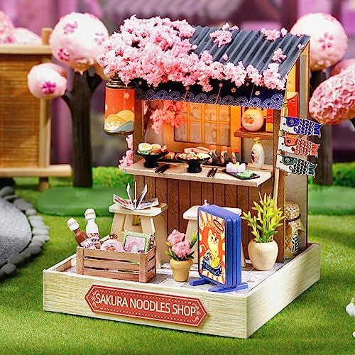 Lannso DIY Dollhouse Miniature Kit, Doll House Kit with Dust Proof Cover, Mini Handmade Wooden Dollhouse Toys for Adult Gift(QT41) - Image 6