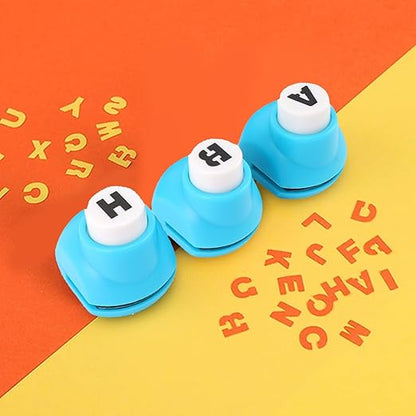 Asixxsix Alphabet Paper Punchers, 26 Uppercase English Letters Hole Punch Shape, Letter Shape Punches for DIY Crafting Supplies, Scrapbooking, Journaling, School Projects