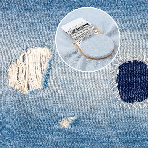 Mini Loom Machine, Small Weaving Loom, Speedweve Darning Mini Loom Kits, Small Loom Speedweve Type Weave Tool, Wooden Speedweve Darning Loom Type Weave Tool for Mending Jeans Socks Clothes - Image 6