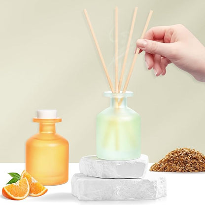 YISOWUH Reed Diffuser - Citrus&Linen 3.38oz (100ml) 2 Pack Essential Oil Reed Diffuser Set with 8 Sticks, Long Lasting Fragrance for Home, Bathroom, Bedroom, Room, Decor