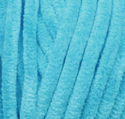 Estako Velvet Chenille Blanket amigurumi Yarn for Crocheting and Knitting Super Bulky 100 gr (132 yds) (1230 - Turquoise)