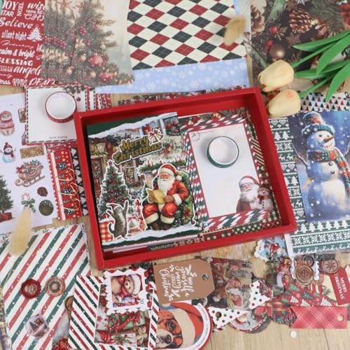 Koqye Christmas Scrapbook Kit, 157‑Piece DIY Holiday Craft Supplies - Image 3
