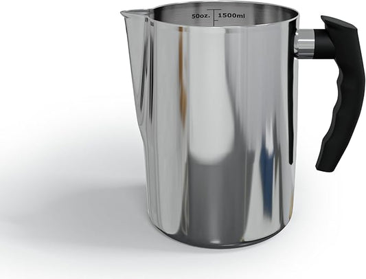Natikon Candle Making Pouring Pot Stainless Steel Pitcher with Heat-Resistant Handle and Dripless Pouring Spout Design | 1500 ML/50 OZ