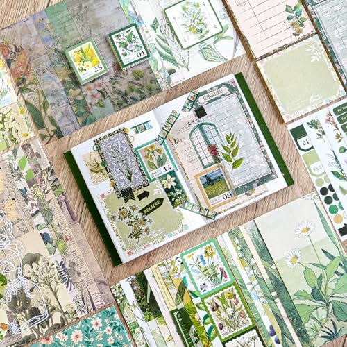 Scrapbooking Supplies Kit, A6 Grid Notebook, Vintage Junk Journaling Kit - Image 3