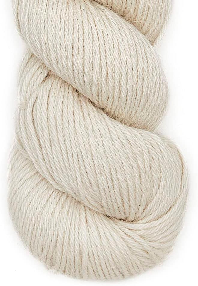 100% Baby Alpaca Yarn Wool Bare Yarn Wool Undyed Hank (100 Grams) DK Weight - Made in Peru - Heavenly Soft and Perfect for Knitting and Crocheting (Ivory, DK Hank Undyed)