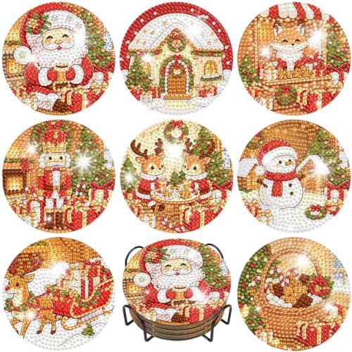 DOTZSO Diamond Art Coasters Kit for Adults, Diamond Painting Coasters by DOTZSODiamondPainting