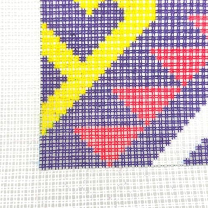 Howie's Needlepoint Needlepoint Kits for Adults, Pillow Front Cross Stitch Kit with Embroidery Pattern on Canvas, Yarn, 2 Needles and Instruction, 16 x 16inch(Colourful Geometry 2) - Image 7