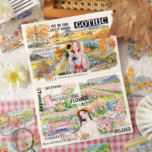 Autumn Landscape PET Sticker Book, Diecut Stickers for Journaling - Image 3