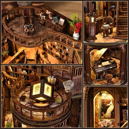 DIY Book Nook Kit for Adults, Miniature House Kit, Dream Bookstore - Image 3