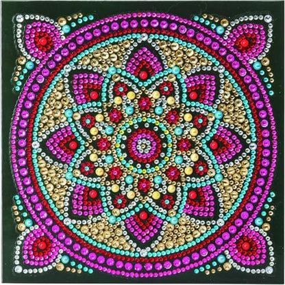 Crystal Art Diamond Painting Card Kit - Mandala- Create Your Own 7"x7" Card Kit - for Ages 8 and up - Image 6