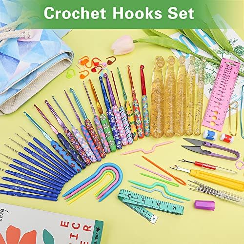 Zlulary 116 PCS Crochet Hooks Sets, Ergonomic Crochet Needles - Image 6