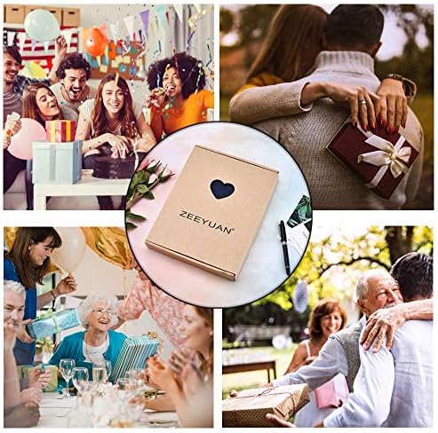 ZEEYUAN Leather Scrap Book DIY Photo Memory Book Scrapbook Photo Album 60 Pages (Rose Blue) - Image 5